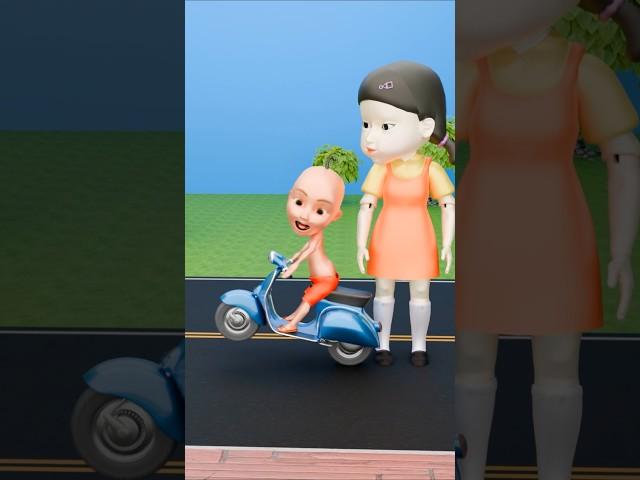 SUPERMAN VS SQUID GAME GIRL DOLL SCOOTY RACE #squidgame #shorts | Maheshwar Gamerz