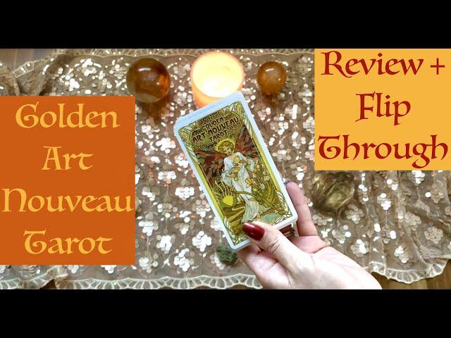 Golden Art Nouveau Tarot Review + Flip Through