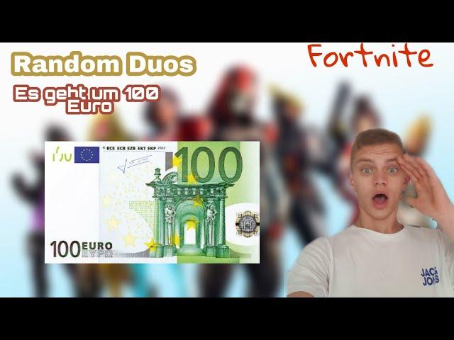 100 EURO an den GEWINNER von RANDOM DUOS!!! | FORTNITE | KossBo