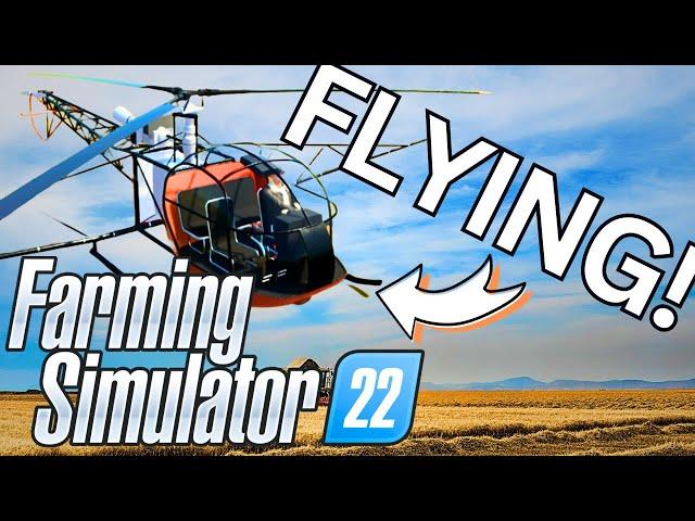 You Can FLY In Farming Simulator 22! Sprayer Helicopter Mod!