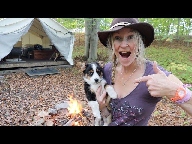 First campout with my NEW PUPPY!