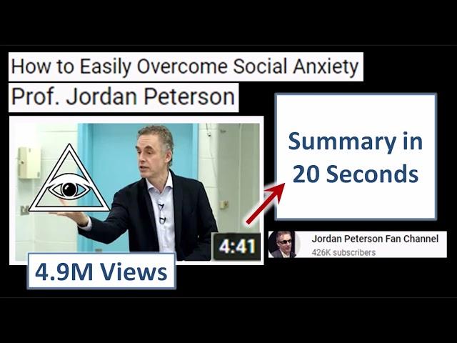 How to Easily Overcome Social Anxiety - Prof. Jordan Peterson