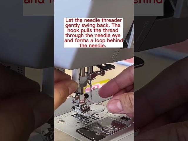 The Quickest Way to Thread your Sewing Machine Needle. How to use the Automatic Needle Threader.