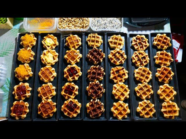 waffle recipe thai street food How to make waffles recipe | YUMMY FC