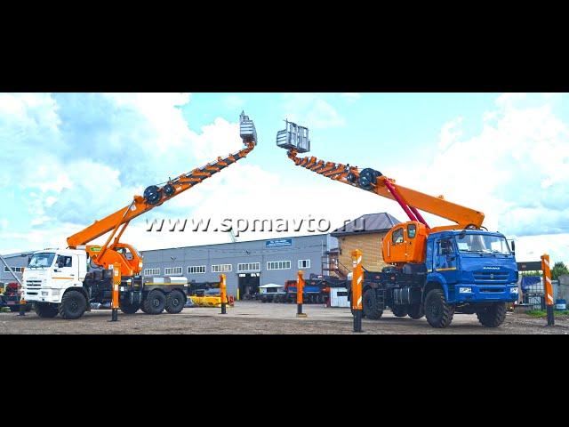 Автовышка КАМАЗ / Работа на автовышке / Автогидроподъемник HANSIN 45 метров