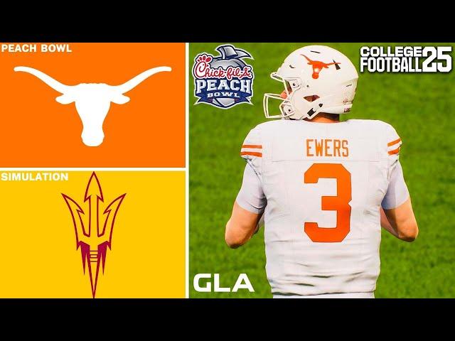 Texas vs. Arizona State | Peach Bowl CFP Quarterfinal Simulation | College Football 25 PS5 Gameplay