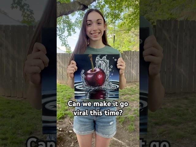 This took a month to paint #cherry #painting #subscribe #shorts #art