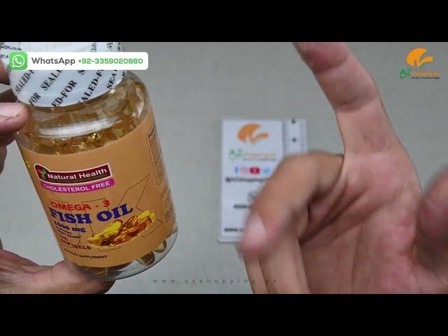 Natural Health – Omega-3 Fish Oil 1000 mg Promotes heart Health – Cholesterol Free - 100 Softgels