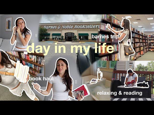 vlog: day in my life! (barnes trip, book haul, relaxing night + more!)