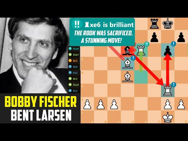 Incredible Rook Sacrifice by Bobby Fischer against Bent Larsen  - Candidates Semifinal 1971