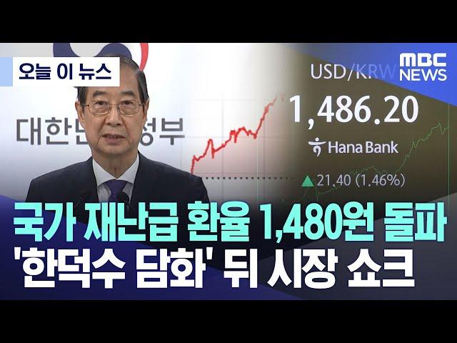 [오늘 이 뉴스] 국가 재난급 환율 1,480원 돌파 '한덕수 담화' 뒤 시장 쇼크 (2024.12.27/MBC뉴스)