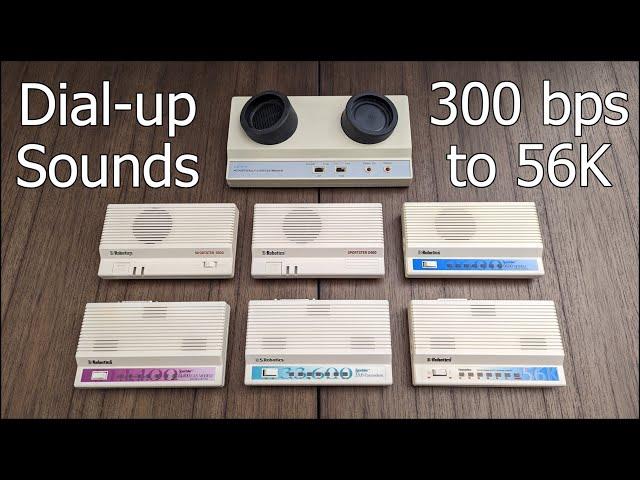 Dial Up Modem Sounds, from 300 bps to 56K