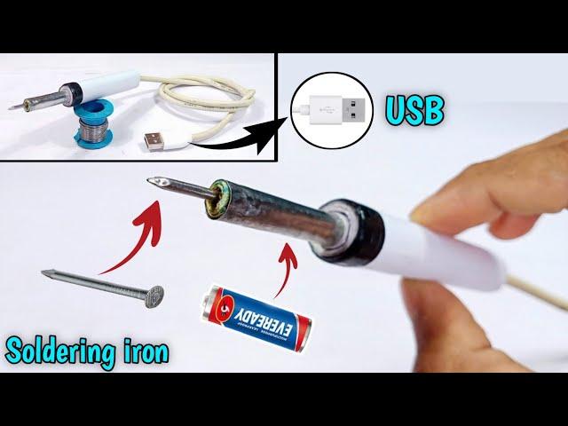 How To Make Soldering iron With iron nail Make Easy At Home