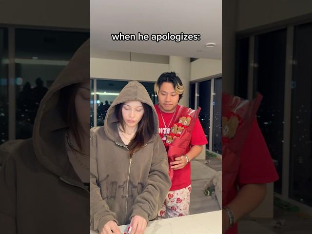When she apologizes VS when he apologizes  ​⁠@Infamous_wu13 #elsarca #tiktok