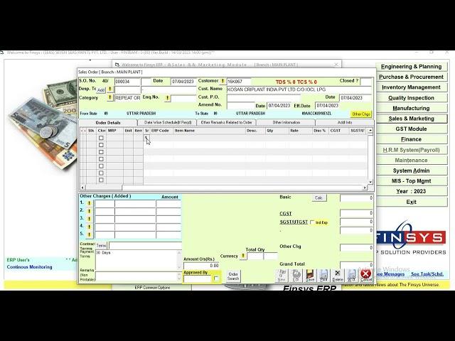 How to make Sales Order in Finsys ERP Software and many more