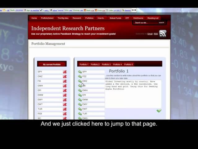 Using the Portfolio Management feature