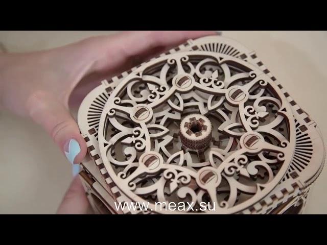 3d пазл шкатулка ugears