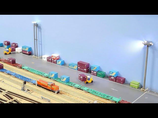 【N】Let's make a container freight station / Model railroad Layout Update