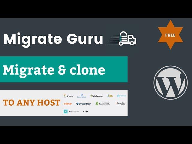 Migrate Or Clone A WordPress Site To Any Host With Migrate Guru