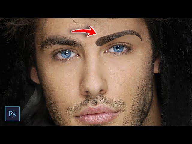 How To Retouch Eyebrows In Photoshop (2 Min)