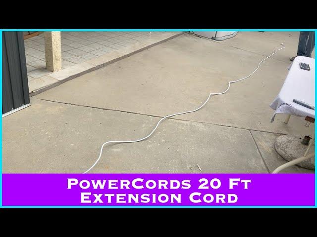 PowerCords 20 Ft Extension Cord || MumblesVideos Product Review