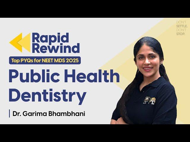 Rapid Rewind: TOP PYQs of Public Health Dentistry for NEET MDS 2025 || Dr. Garima Bhambhani