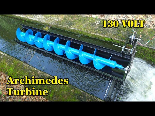 How to make a super powerful Archimedes screw turbine