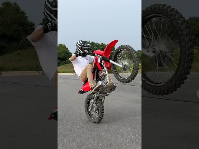 This Bike is Too Much Fun  #dirtbike #pitbike #hondacrf125f #honda #wheelie #wheelies #shorts