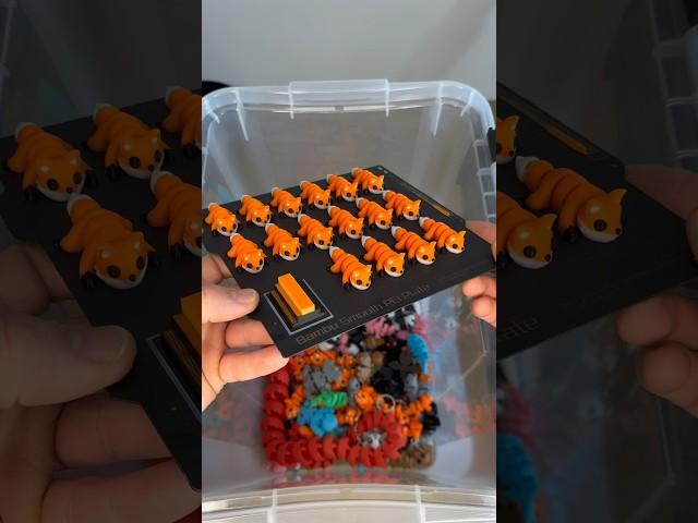 Orrrange Foxes  #3dprinting #3dprinted #shorts #fox #toys #bambulab #keychain #3d