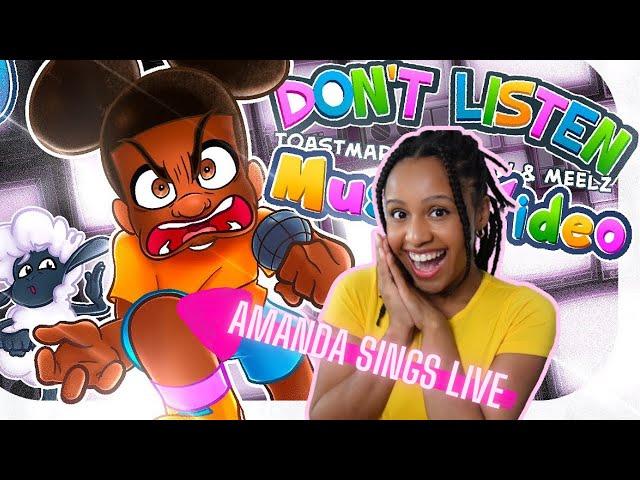 AMANDA sings "Don't Listen" LIVE on stream @Jakeneutron featuring @toastymarshmellow_ @Meelz