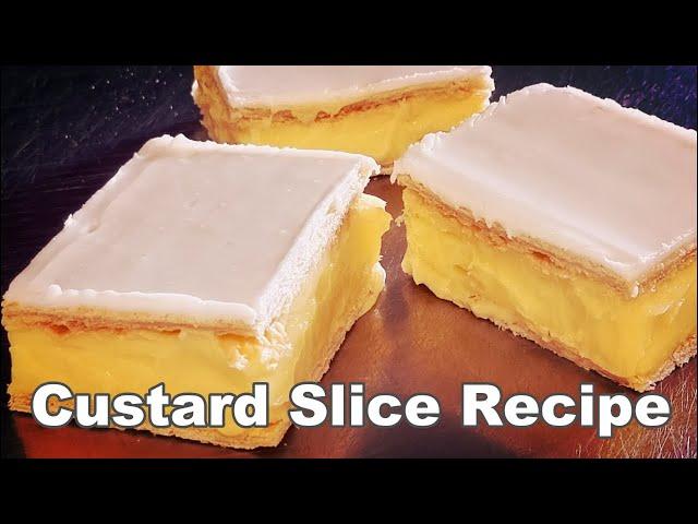 Custard slices How to Recipe | demo at Crazy Baker Bakery