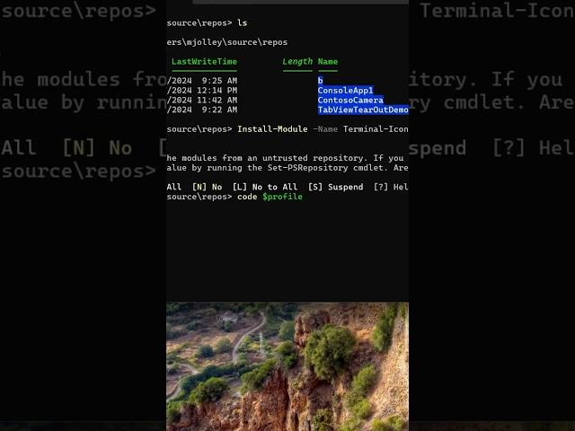 Customize PowerShell in Windows Terminal with Amazing File Icons