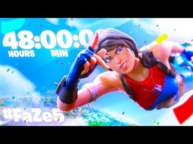 I Played Arena for 48 hours STRAIGHT in Fortnite... (My #FaZe5 Submission)