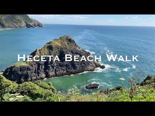 [4K] WALKING: The Oregon Coast- Heceta Head Lighthouse and State Scenic Viewpoint