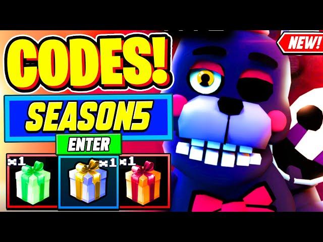 ️New️ ALL WORKING SEASON 5 UPDATE CODES For Five Nights TD - Roblox Five Nights TD Codes 2024