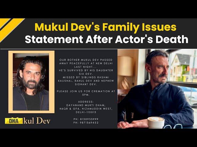 Mukul Dev Death: Rahul Dev Issues 1st Statement After Brother's Demise, Last Rites To Be Held In....