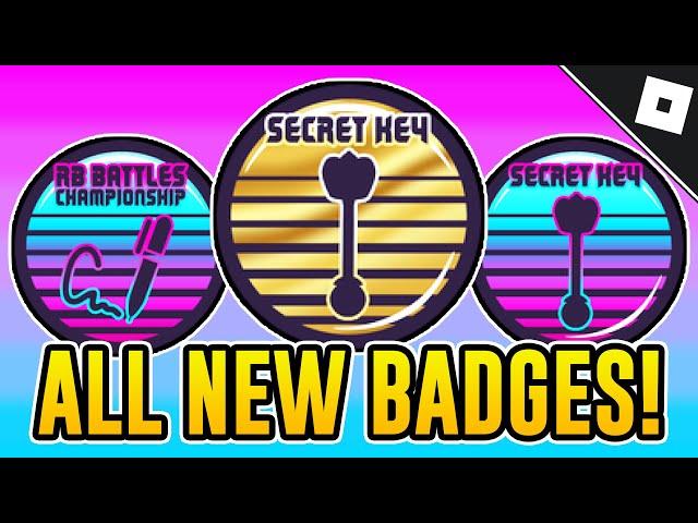 How to get the SECRET KEY, SECRETER KEY & AUTOGRAPH BADGES in RB BATTLES MINIGAMES | Roblox