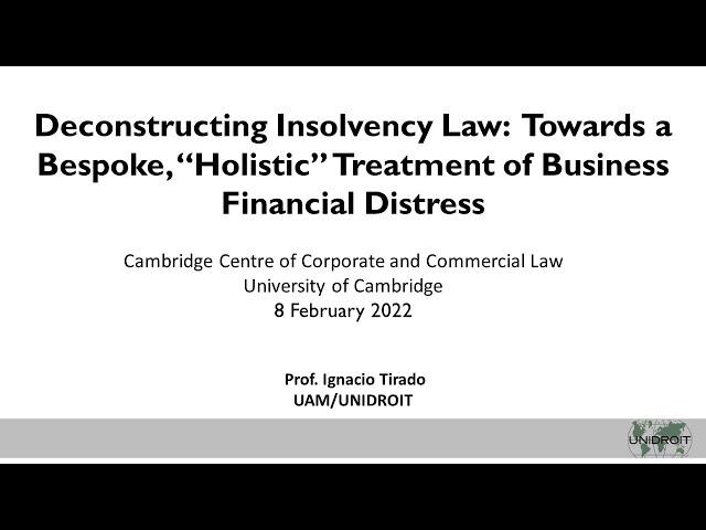 Deconstructing Insolvency Law: Towards a Bespoke Treatment of Business Financial Distress