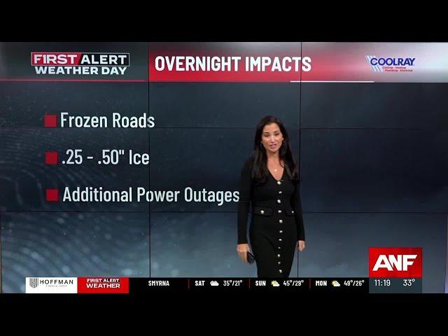 Icy conditions remain in metro Atlanta after snow passes through region
