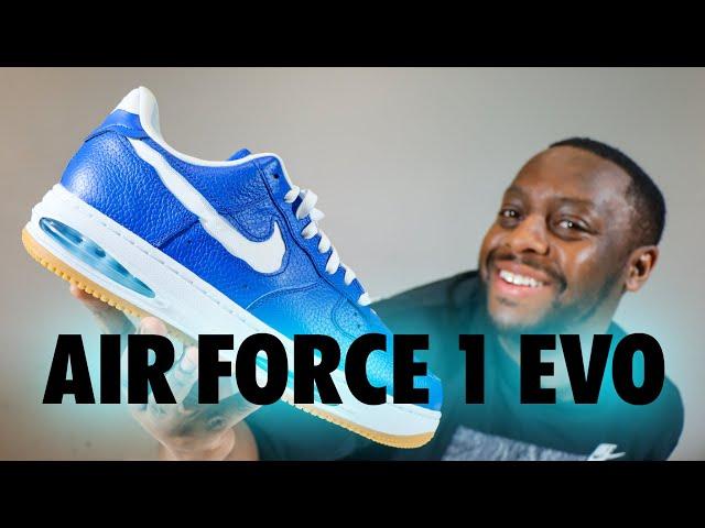 Nike Air Force 1 Evo Royal Aquarius Blue On Foot Sneaker Review QuickSchopes 674 Schopes HF3630 400