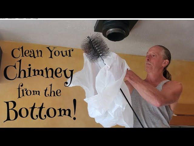 A Trick To Clean A Wood Stove Chimney From The Bottom