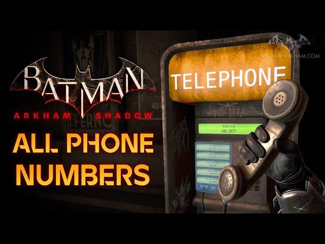 Batman: Arkham Shadow - All Phone Numbers