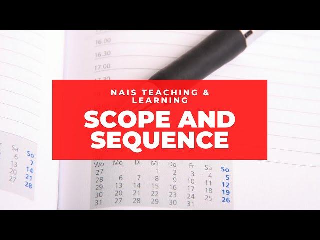 Creating a Scope and Sequence for Your Course