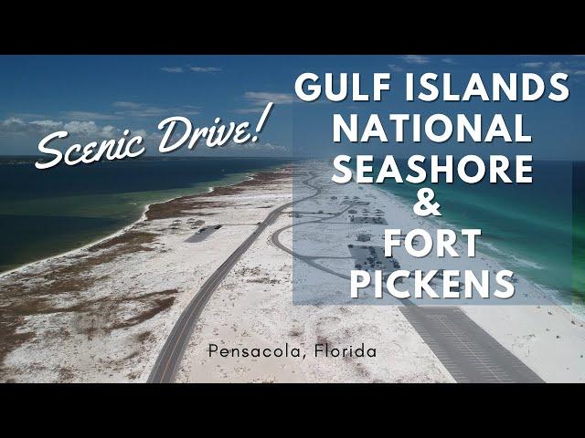 Drive: Gulf Islands National Seashore & Fort Pickens (4K 60FPS)