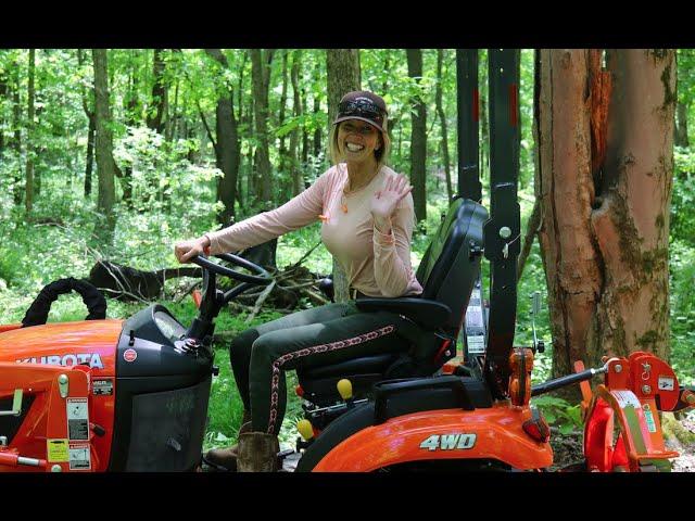 #797 Her First Time, Kubota BX 23S Brush Hogging