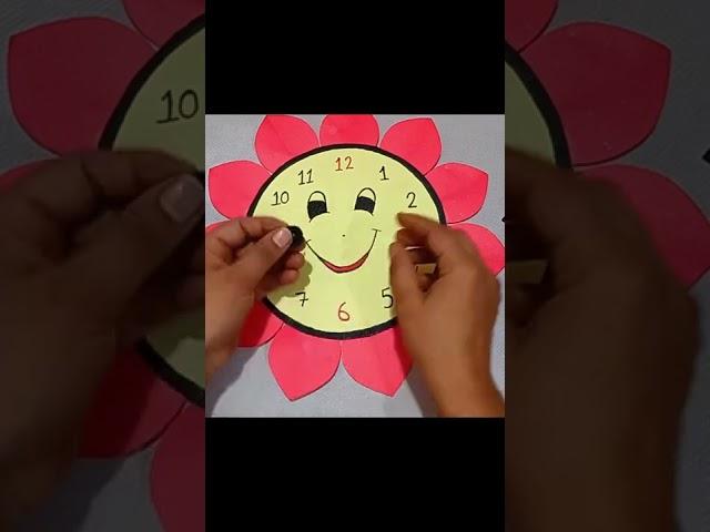 Cardboard Clock School craft idea to learn time reading | Wall clock paper craft #diy #shorts #craft