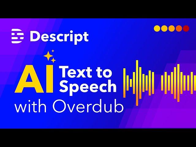 Descript Overdub Tutorial: CLONE Your Voice with AI