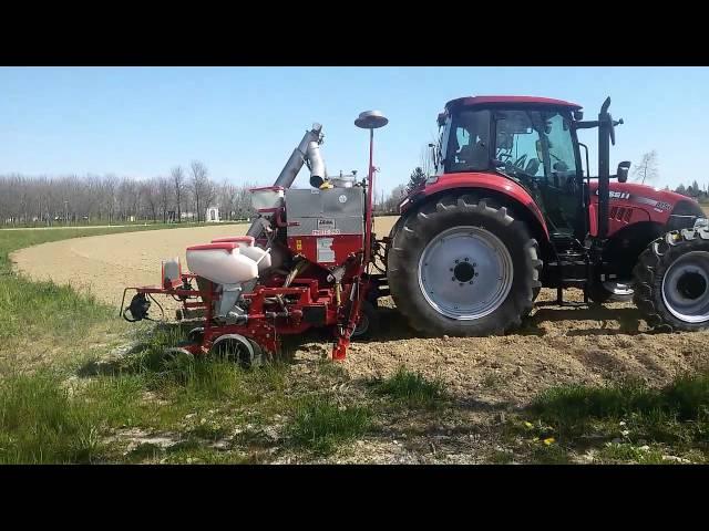 Case Farmall 115u Pro+Gaspardo Marta 250 [Semina mais-Corn sowing]