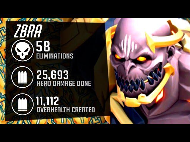 ZBRA DOOMFIST IS STRONG - 58 ELIMS! [ Overwatch 2 Top 500 Season 2 ]