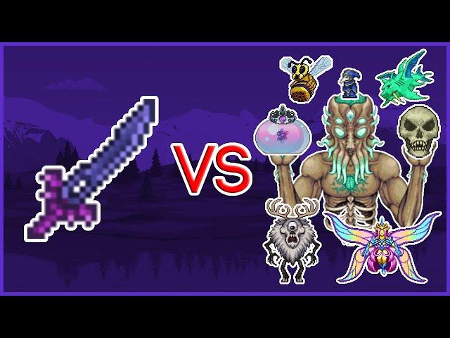 Terraria 1.4.4.9 - Night's Edge vs ALL Bosses